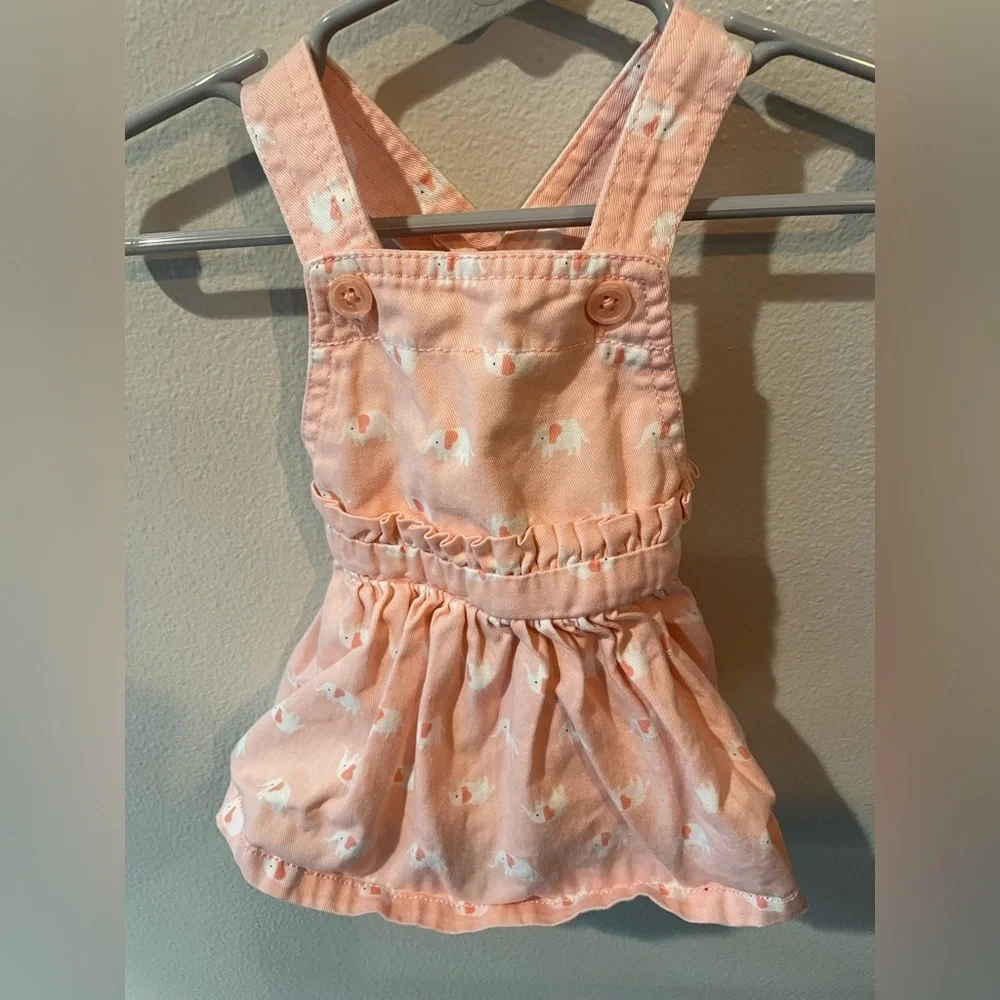 Carter’s Infant Jumper - Pink and White with Elephants